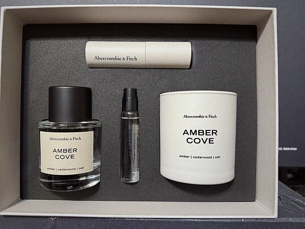 Abercrombie & Fitch Amber Cove Perfume Gift Set 3 ITEMS Set Brand New Sealed