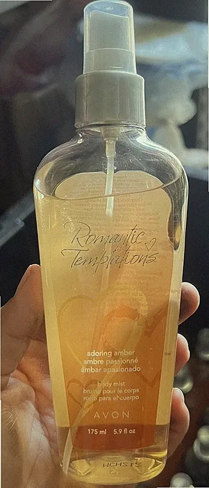 NEW AVON Romantic Temptations ADORING AMBER Body Spray Perfume 5.9oz RARE! 🧡✨