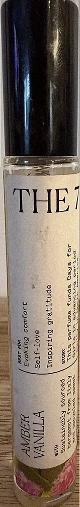 The 7 Virtues Amber Vanilla EDP 0.33 oz Travel Spray NEW Clean Warm Vanilla